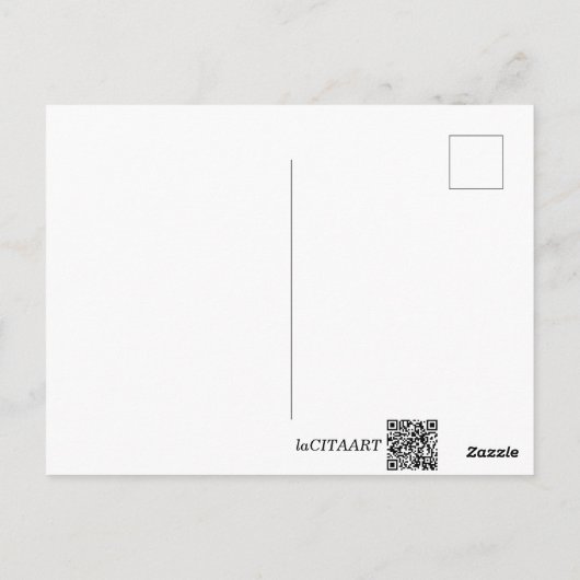 Postcard - Cat with Coffee Briefkaart (Achterkant)