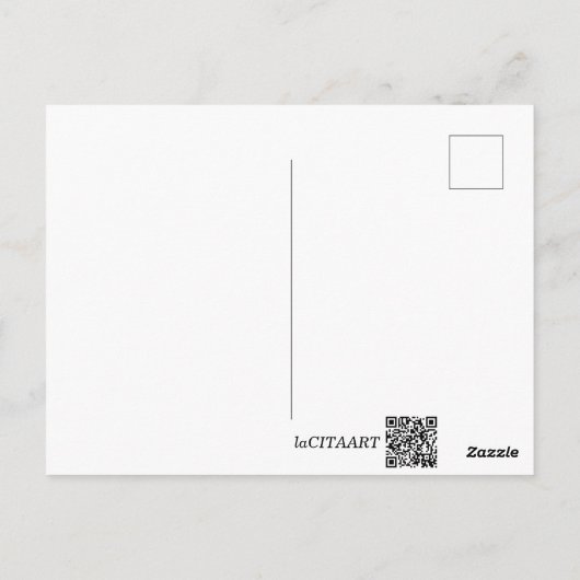 Postcard - Cat with Coffee Briefkaart (Achterkant)