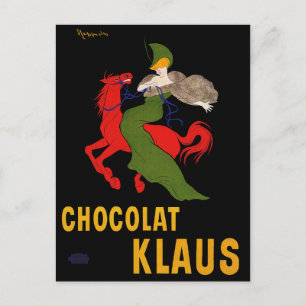 Postcard: Chocolat Klaus - Leonetto Cappiello Briefkaart