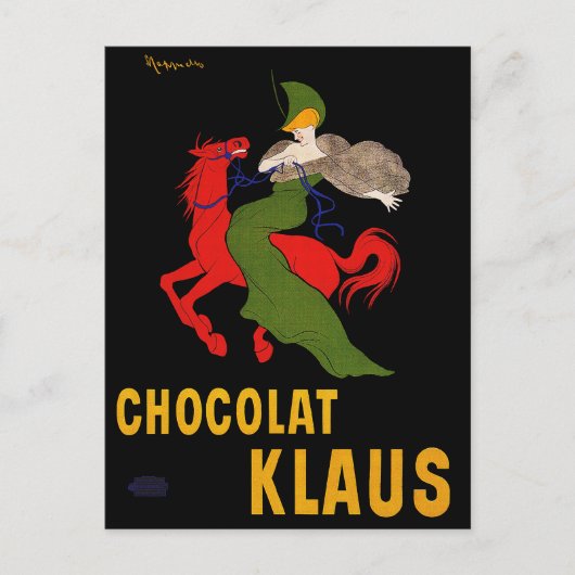 Postcard: Chocolat Klaus - Leonetto Cappiello Briefkaart (Voorkant)