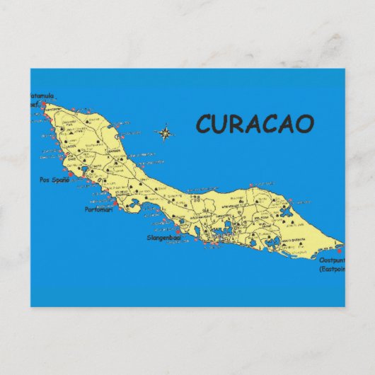 Postcard Curacao Island in the Sun Briefkaart (Voorkant)