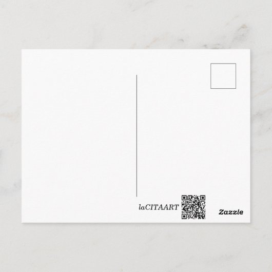 Postcard - Cute Cat in Glass Briefkaart (Achterkant)