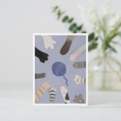 Postcard - Cute Paws Briefkaart (Staand voorkant)
