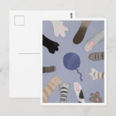 Postcard - Cute Paws Briefkaart (Voorkant / Achterkant)