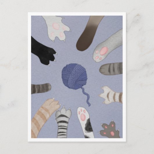 Postcard - Cute Paws Briefkaart (Voorkant)