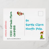 Postcard - Dear Santa I Would Like... Folie Feestdagen Briefkaart (Achterkant)