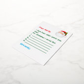 Postcard - Dear Santa I Would Like... Folie Feestdagen Briefkaart (Gedraaid)