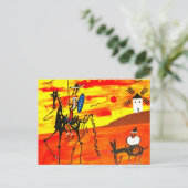 Postcard Don Quixote 4.25" x 5.6" Briefkaart (Staand voorkant)