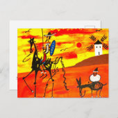 Postcard Don Quixote 4.25" x 5.6" Briefkaart (Voorkant / Achterkant)