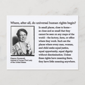 Postcard-Eleanor Roosevelt Mensenrechten Briefkaart