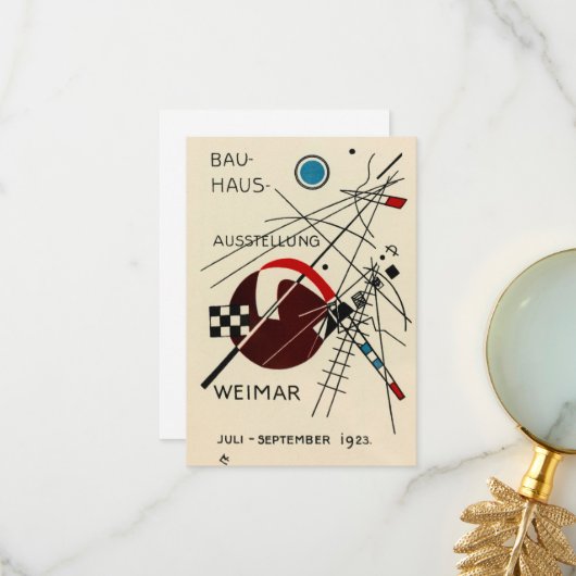 Postcard for the Bauhaus Exhibition by Kandinsky Bedankkaart (Voorkant / Achterkant in situ)
