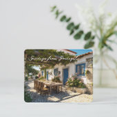 Postcard from Portugal, terrace Feestdagenkaart (Staand voorkant)