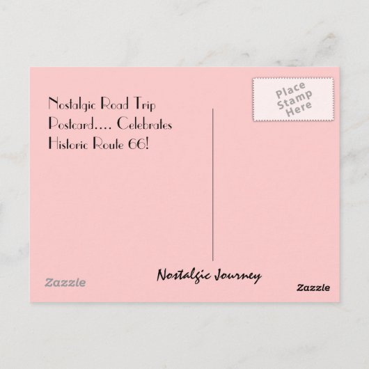 Postcard GET YOUR KICKS ON ROUTE 66 Retro Style Briefkaart (Achterkant)