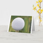 postcard golf ball kaart (Gele Bloem)