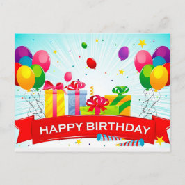postcard happy birthday briefkaart