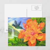 Postcard Hummingbird Hibiscus With Face Briefkaart (Voorkant / Achterkant)
