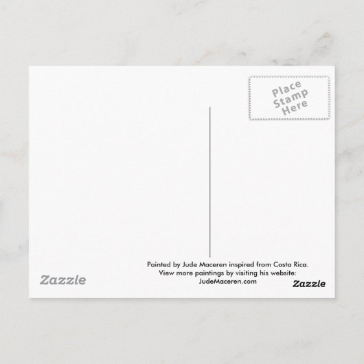 Postcard Hummingbird Hibiscus With Face Briefkaart (Achterkant)