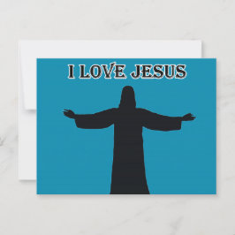 Postcard  i love jesus briefkaart