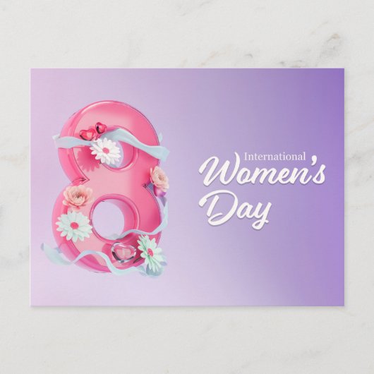 postcard international women's day 8 briefkaart (Voorkant)