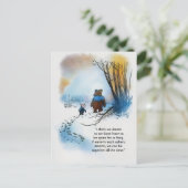 POSTCARD KUNST -- Winnie over Vriendschap en Drome Briefkaart (Staand voorkant)