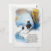 POSTCARD KUNST -- Winnie over Vriendschap en Drome Briefkaart (Voorkant / Achterkant)