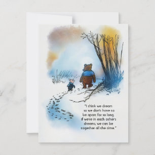 POSTCARD KUNST -- Winnie over Vriendschap en Drome Briefkaart