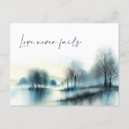 Postcard "Love never fails" Briefkaart