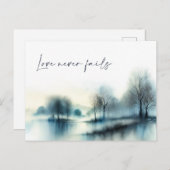 Postcard "Love never fails" Briefkaart (Voorkant / Achterkant)
