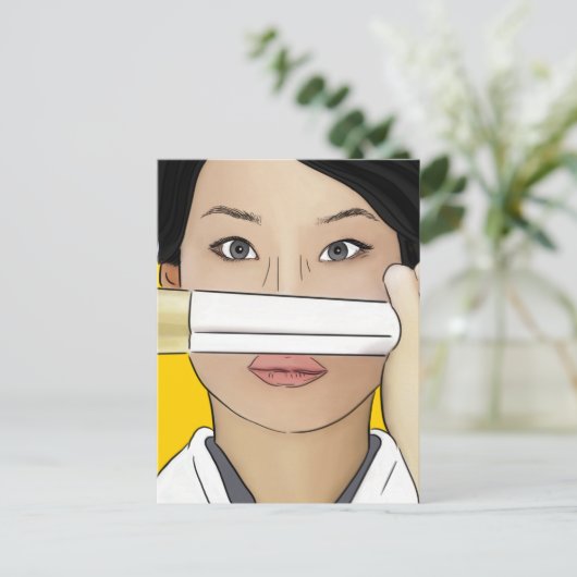Postcard Lucy Lu Kill Bill Briefkaart (Staand voorkant)