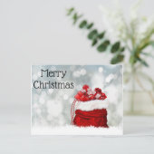 Postcard-merry christmas feestdagenkaart (Staand voorkant)