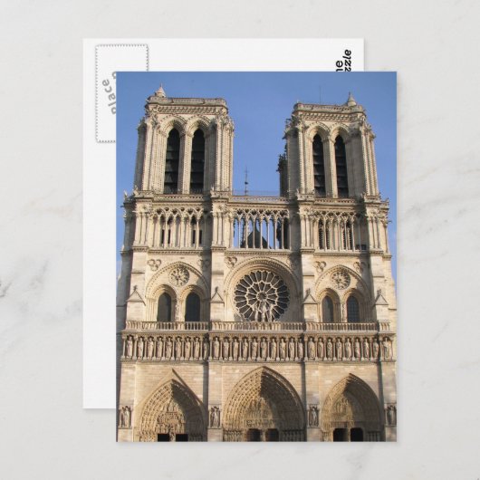 Postcard met Onze-Lieve-Vrouw van Parijs Briefkaart (Voorkant / Achterkant)