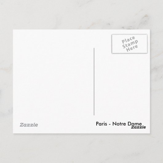 Postcard met Onze-Lieve-Vrouw van Parijs Briefkaart (Achterkant)