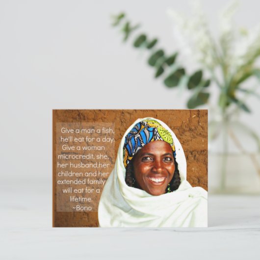 Postcard-microfinanciering Briefkaart (Staand voorkant)