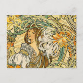 Postcard: Mucha - Language of Flowers Briefkaart (Voorkant)