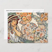 Postcard: Mucha - Language of Flowers Briefkaart (Voorkant / Achterkant)