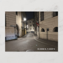 Postcard - Night walk in Vicenza, Italy Briefkaart