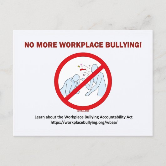 Postcard-NoMore Workplace Bullying Briefkaart (Voorkant)