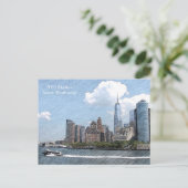 POSTCARD NYC SKYLINE lower Manhattan Briefkaart (Staand voorkant)