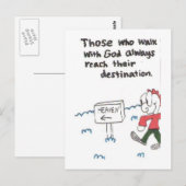 Postcard of funny church sayings, animated briefkaart (Voorkant / Achterkant)
