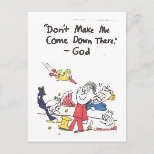 Postcard of funny church sayings, animated briefkaart (Voorkant)