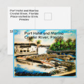 Postcard of Port Hotel Crystal River, Fl Briefkaart (Voorkant / Achterkant)