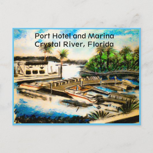 Postcard of Port Hotel Crystal River, Fl Briefkaart (Voorkant)