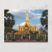 Postcard Pha Than Luang stupa Vientiane Laos Briefkaart (Voorkant)