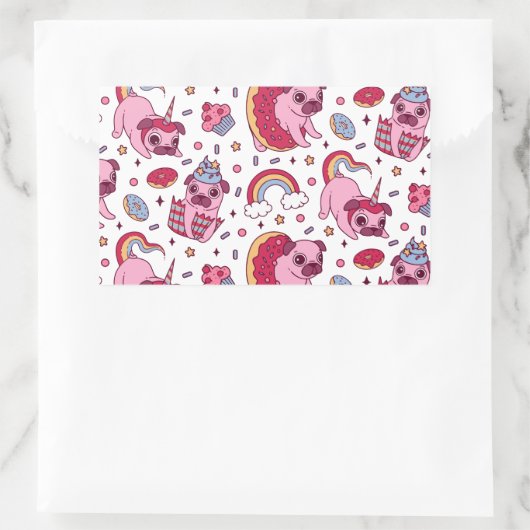 Postcard Rechthoekige Sticker (Tas)