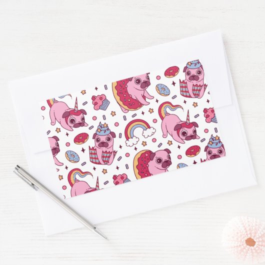 Postcard Rechthoekige Sticker (Envelop)