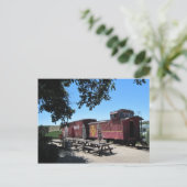 Postcard: Santa Fe Train Cars at Pomar Junction Briefkaart (Staand voorkant)