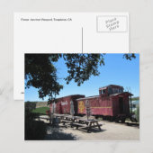 Postcard: Santa Fe Train Cars at Pomar Junction Briefkaart (Voorkant / Achterkant)