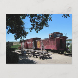 Postcard: Santa Fe Train Cars at Pomar Junction Briefkaart