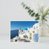 Postcard - Santorin in the Mediterranean Briefkaart (Staand voorkant)