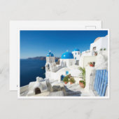 Postcard - Santorin in the Mediterranean Briefkaart (Voorkant / Achterkant)